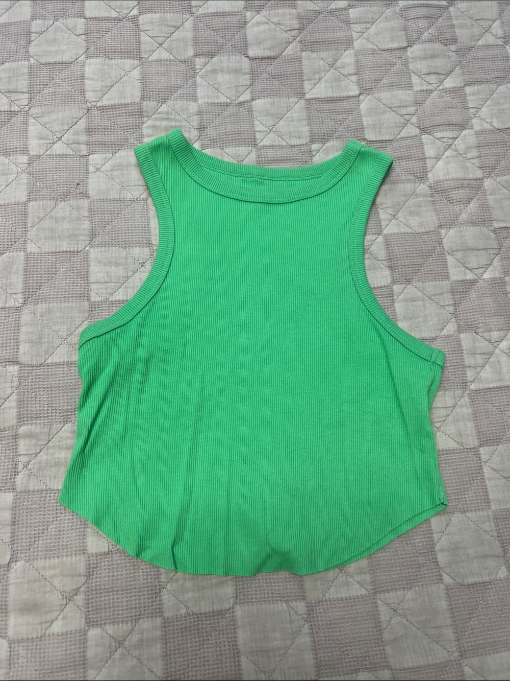 wild fable Bright Green Ribbed Tank Top